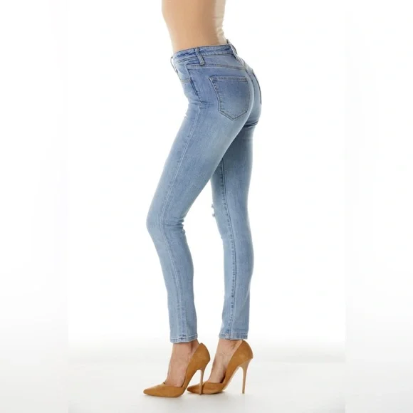 Assets Denim Light Blue Distressed Skinny Jean - Picture 4 of 16